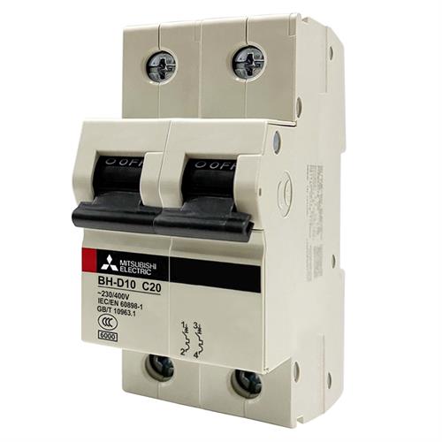 MCB MITSUBISHI 2P 20A 10kA ( BH-D10 )